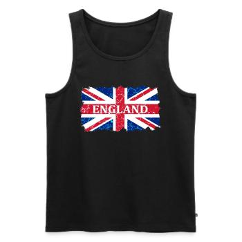 Drapeau angleterre - Débardeur bio Premium Homme - noir - Devant - AI Model Male 178 light (178cm)