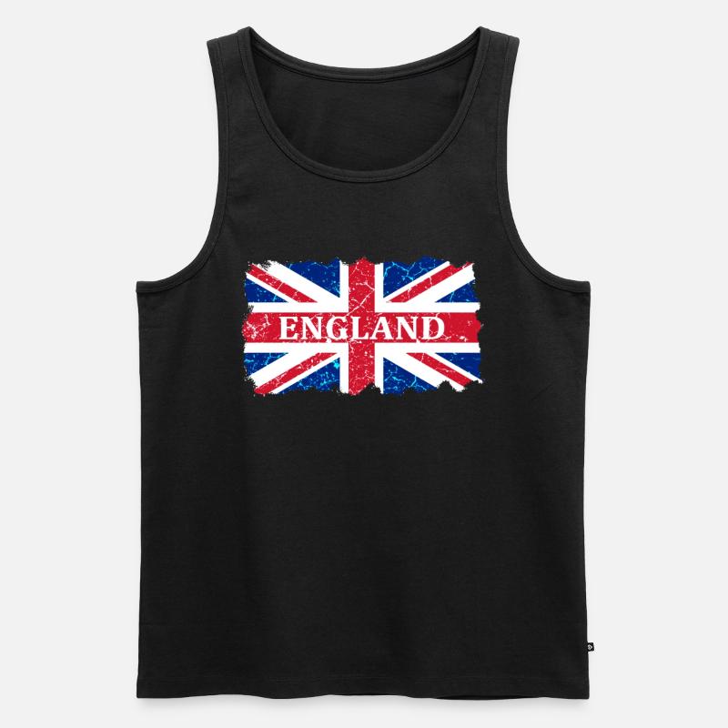 Union Jack - Men's Premium Organic Tank Top - black