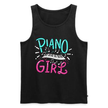 Klavier - Männer Premium Bio Tank Top - Schwarz - Vorne - Michal (187cm)