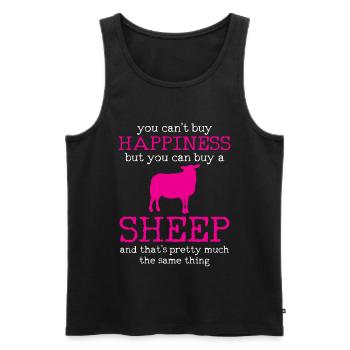 sheep - Men's Premium Organic Tank Top - black - Front - Michal (187cm)