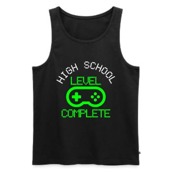 high school graduation - Men's Premium Organic Tank Top - black - Front - Michal (187cm)