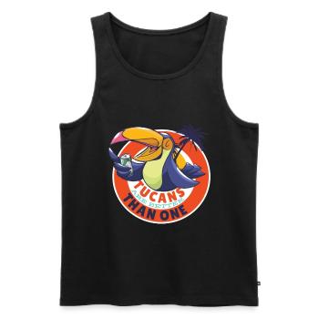 Tucans sind besser als ein Tukan - Männer Premium Bio Tank Top - Schwarz - Vorne - AI Model Male 178 light (178cm)
