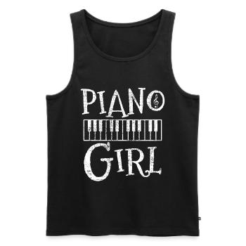 piano - Débardeur bio Premium Homme - noir - Devant - Michal (187cm)