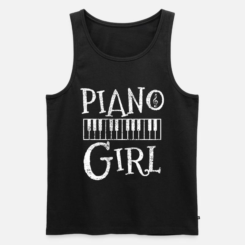 Klavier - Männer Premium Bio Tank Top - Schwarz