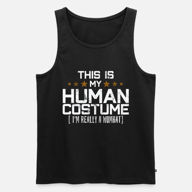 Wombat - Männer Premium Bio Tank Top - Schwarz