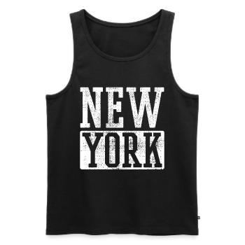 New York - Débardeur bio Premium Homme - noir - Devant - Michal (187cm)