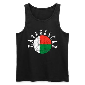 Madagascar - Débardeur bio Premium Homme - noir - Devant - Michal (187cm)