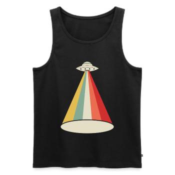 Außerirdisches UFO Außerirdische - Männer Premium Bio Tank Top - Schwarz - Vorne - AI Model Male 178 light (178cm)