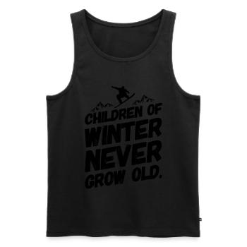 Snowboarding Snowboard Snowboarder Winter - Männer Premium Bio Tank Top - Schwarz - Vorne - AI Model Male 178 light (178cm)