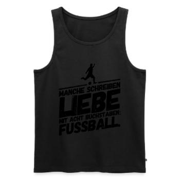 Football Funny Cool Sayings Amour - Débardeur bio Premium Homme - noir - Devant - AI Model Male 178 light (178cm)