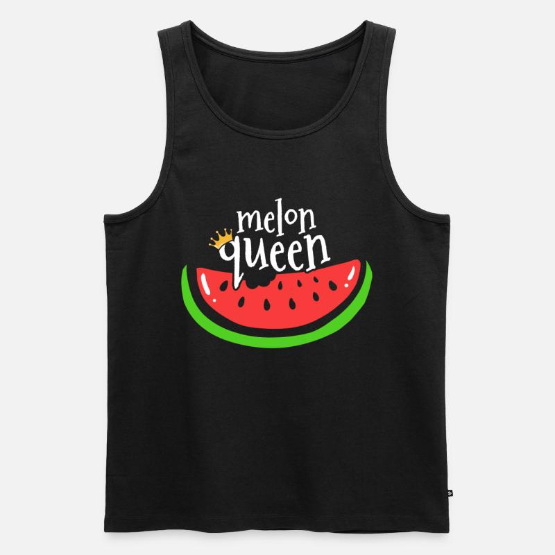 Melone Melone Melone - Männer Premium Bio Tank Top - Schwarz