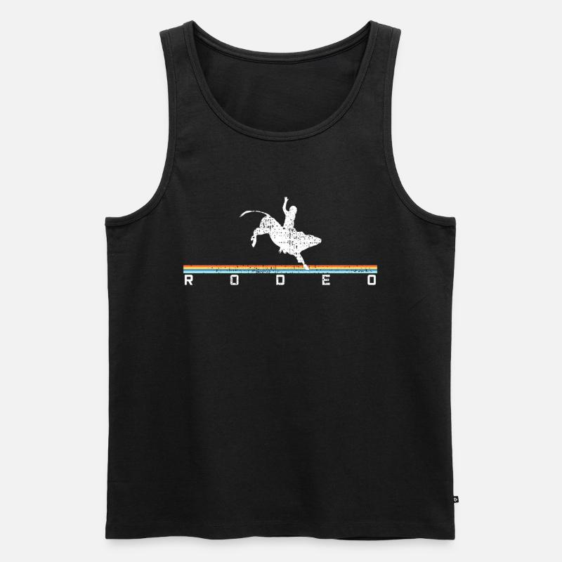 Rodeo - Männer Premium Bio Tank Top - Schwarz