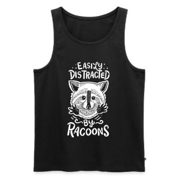 racoon - Men's Premium Organic Tank Top - black - Front - Michal (187cm)