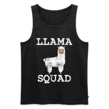Lama Lama Lama - Männer Premium Bio Tank Top - Schwarz - Vorne - AI Model Male 178 light (178cm)