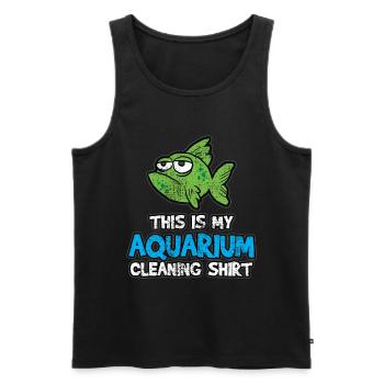 Aquarium - Men's Premium Organic Tank Top - black - Front - Michal (187cm)