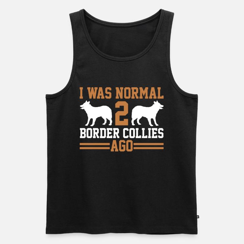 Border-Collies - Männer Premium Bio Tank Top - Schwarz