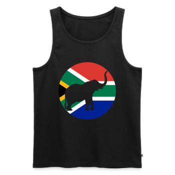 Südafrika - Männer Premium Bio Tank Top - Schwarz - Vorne - AI Model Male 178 light (178cm)