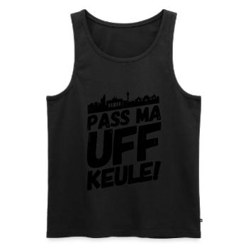 Berlin Berliner Lustige Sprüche Mundart Keule - Männer Premium Bio Tank Top - Schwarz - Vorne - Michal (187cm)