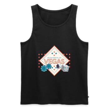 Summer in Las Vegas - Männer Premium Bio Tank Top - Schwarz - Vorne - Michal (187cm)