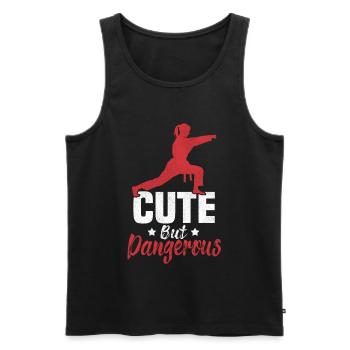 Karate Girl Fight Sports Women Gift - Men's Premium Organic Tank Top - black - Front - Michal (187cm)