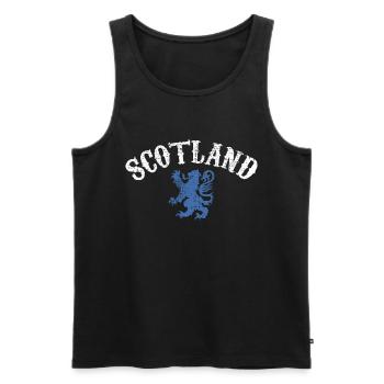 Scotland Lion Rampant - Men's Premium Organic Tank Top - black - Front - AI Model Male 178 light (178cm)