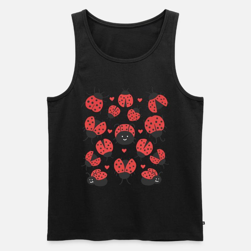 Marienkäfer - Männer Premium Bio Tank Top - Schwarz