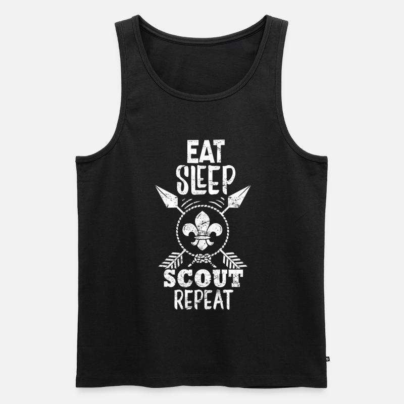 Späher-Scouting - Männer Premium Bio Tank Top - Schwarz