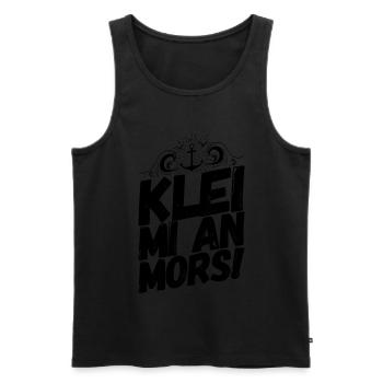 Plattdeutsch Spruch Sprüche Norddeutschland Mors - Männer Premium Bio Tank Top - Schwarz - Vorne - AI Model Male 178 light (178cm)