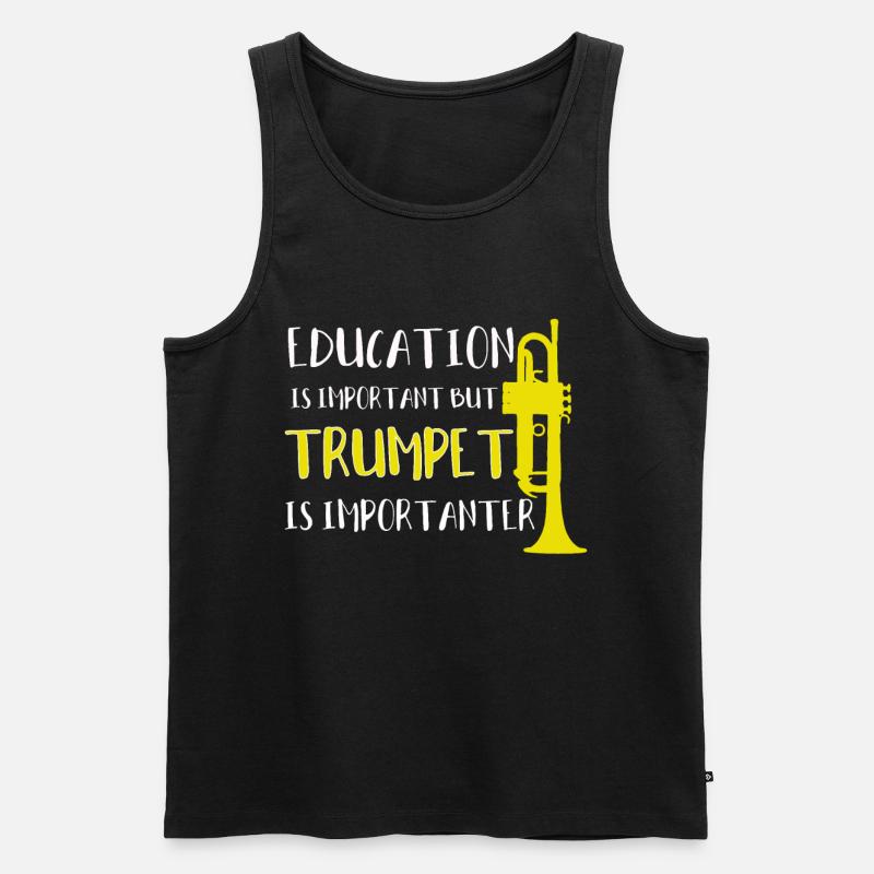 Posaune Jazz - Männer Premium Bio Tank Top - Schwarz