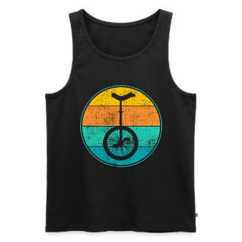 unicycle - Men's Premium Organic Tank Top - black - Front - Michal (187cm)