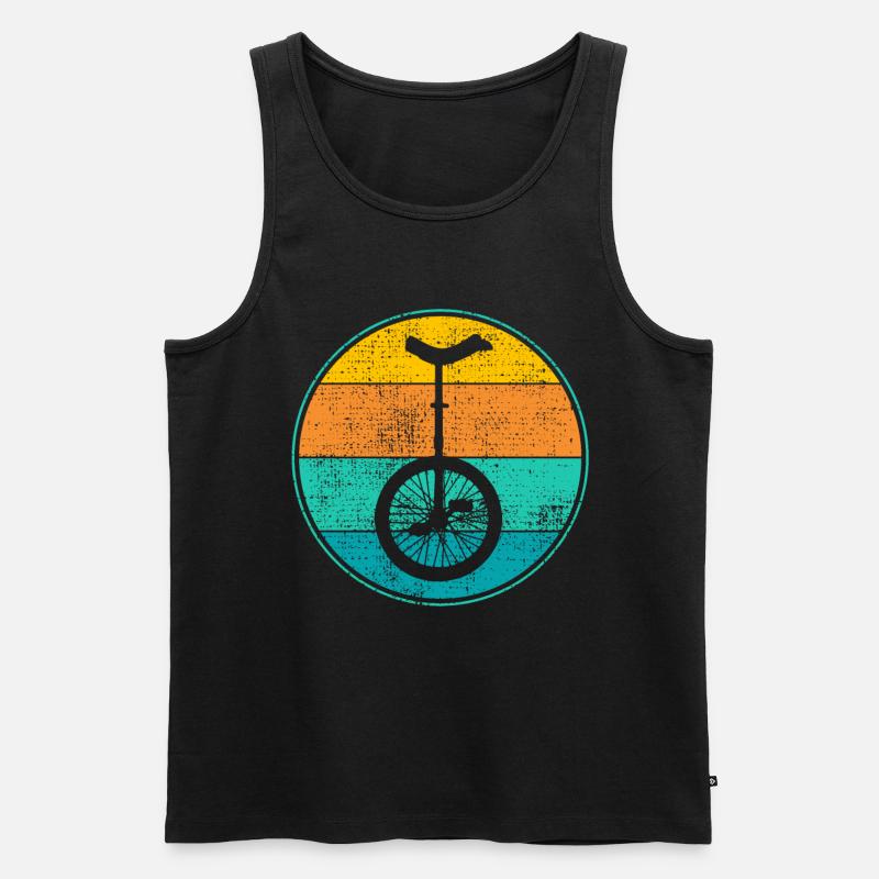 Einrad - Männer Premium Bio Tank Top - Schwarz