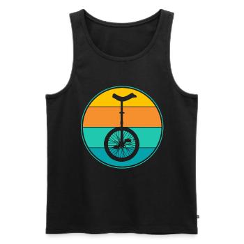 Einradfahren - Männer Premium Bio Tank Top - Schwarz - Vorne - AI Model Male 178 light (178cm)