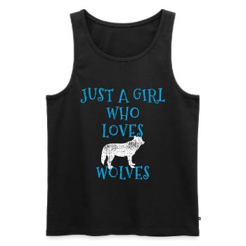 Wölfe Wolf - Männer Premium Bio Tank Top - Schwarz - Vorne - AI Model Male 178 light (178cm)