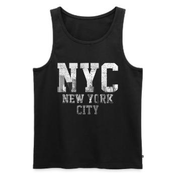 NYC - Débardeur bio Premium Homme - noir - Devant - Michal (187cm)