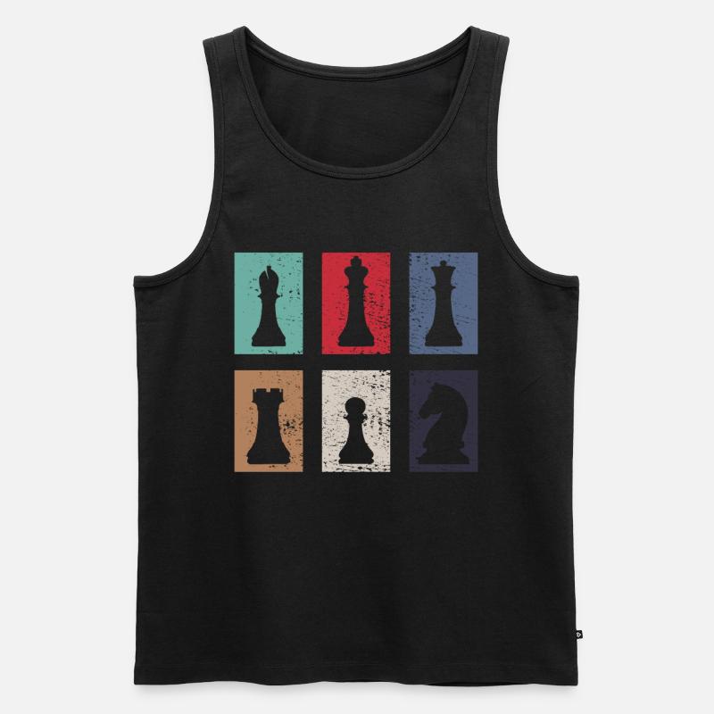 Schach - Männer Premium Bio Tank Top - Schwarz