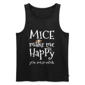Maus Mäuse - Männer Premium Bio Tank Top - Schwarz - Vorne - AI Model Male 178 light (178cm)