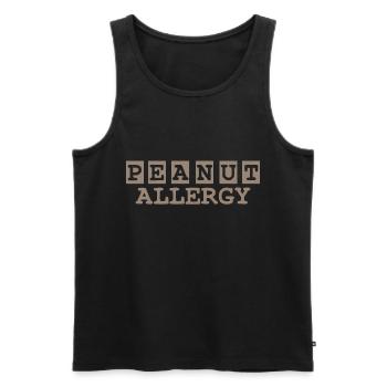 peanut - Men's Premium Organic Tank Top - black - Front - AI Model Male 178 light (178cm)