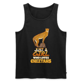 Gepard - Männer Premium Bio Tank Top - Schwarz - Vorne - AI Model Male 178 light (178cm)