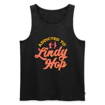 Lindy Hop Swing Danse Danse Années 40 Années 50 - Débardeur bio Premium Homme - noir - Devant - Michal (187cm)