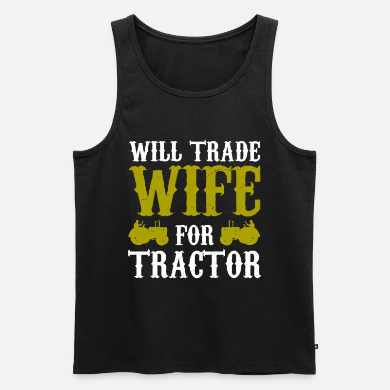Traktor - Männer Premium Bio Tank Top - Schwarz