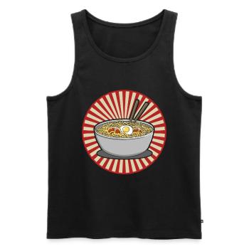 ramen - Men's Premium Organic Tank Top - black - Front - AI Model Male 178 light (178cm)