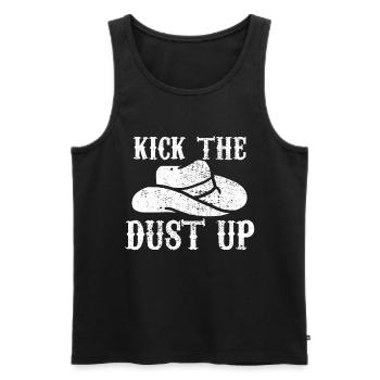 Cowboy-Land - Männer Premium Bio Tank Top - Schwarz - Vorne - Michal (187cm)