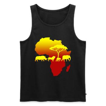 Africa - Männer Premium Bio Tank Top - Schwarz - Vorne - Michal (187cm)