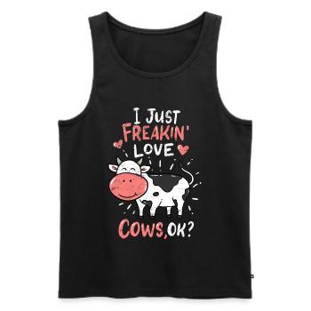 cows - Männer Premium Bio Tank Top - Schwarz - Vorne - Michal (187cm)