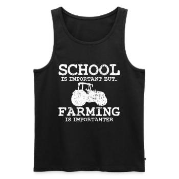 Agriculture Funny - Men's Premium Organic Tank Top - black - Front - Michal (187cm)
