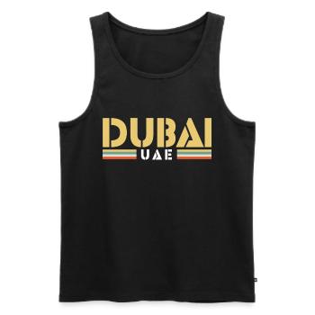 Dubaï - Débardeur bio Premium Homme - noir - Devant - AI Model Male 178 light (178cm)