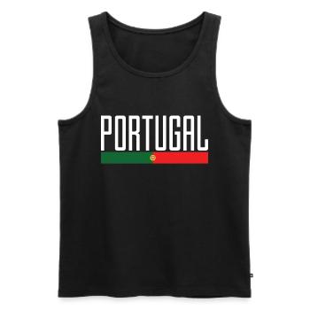 Portugal - Débardeur bio Premium Homme - noir - Devant - Michal (187cm)