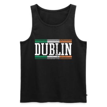 Dublin Irland - Männer Premium Bio Tank Top - Schwarz - Vorne - Michal (187cm)