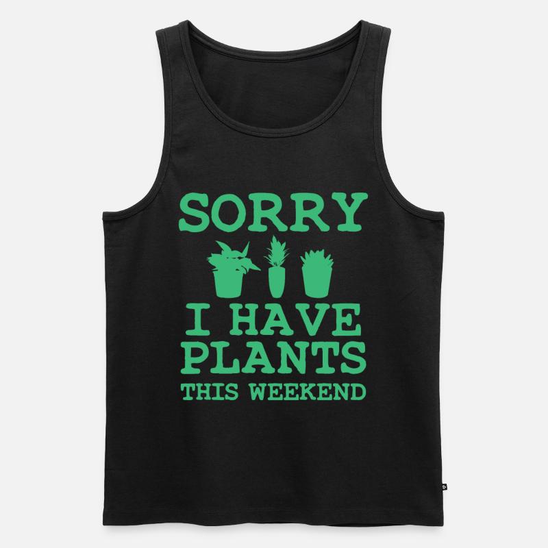 Gartenarbeit Spruch - Männer Premium Bio Tank Top - Schwarz