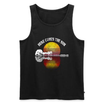 Guitar guitarist music - Men's Premium Organic Tank Top - black - Front - Michal (187cm)
